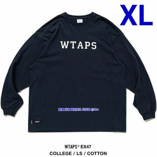 ダブルタップス(W)taps)のWTAPS COLLEGE LS NAVY XL ダブルタップス ネイビー 新作(Tシャツ/カットソー(七分/長袖))