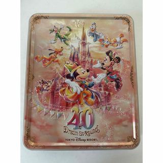 ディズニー(Disney)の缶のみ ディズニー 40周年 アソーテッドクッキー 空き缶(その他)