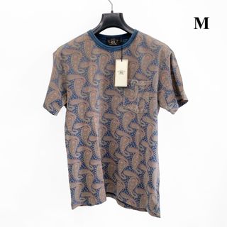 ダブルアールエル(RRL)の23FW 新品 RRL ダブルアールエル インディゴ ペイズリー Tシャツ M(Tシャツ/カットソー(半袖/袖なし))