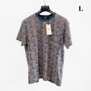 ダブルアールエル(RRL)の23FW 新品 RRL ダブルアールエル インディゴ ペイズリー Tシャツ L(Tシャツ/カットソー(半袖/袖なし))