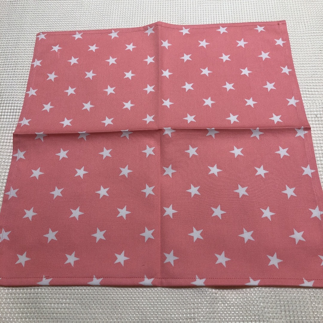 星柄の給食袋とナフキンセット ピンク ハンドメイドのキッズ/ベビー(外出用品)の商品写真