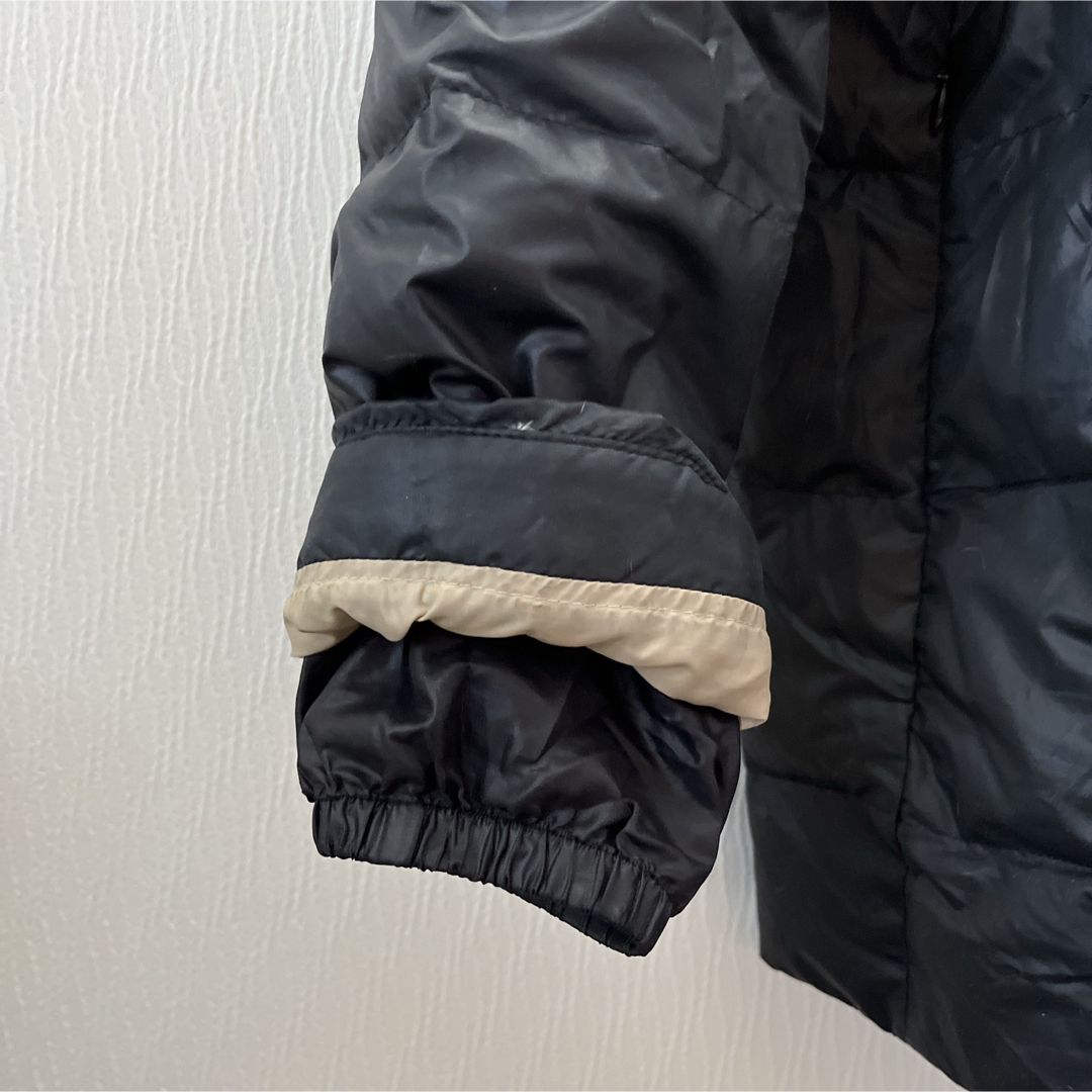 Kappa(カッパ)の【ダウンジャケット】 黒色 ロゴマーク入 防寒 フードファー取り外し可能   L レディースのジャケット/アウター(ダウンジャケット)の商品写真