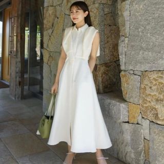 アニュアンス(ánuans)のBelted Jacquard Dress(ロングワンピース/マキシワンピース)