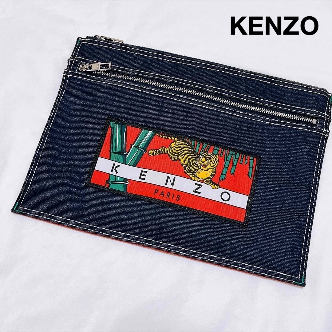 KENZO(ケンゾー)の⭐️KENZO クラッチバッグ 北斎タグ 虎 タイガー 富士山貴重 リバーシブル メンズのバッグ(セカンドバッグ/クラッチバッグ)の商品写真