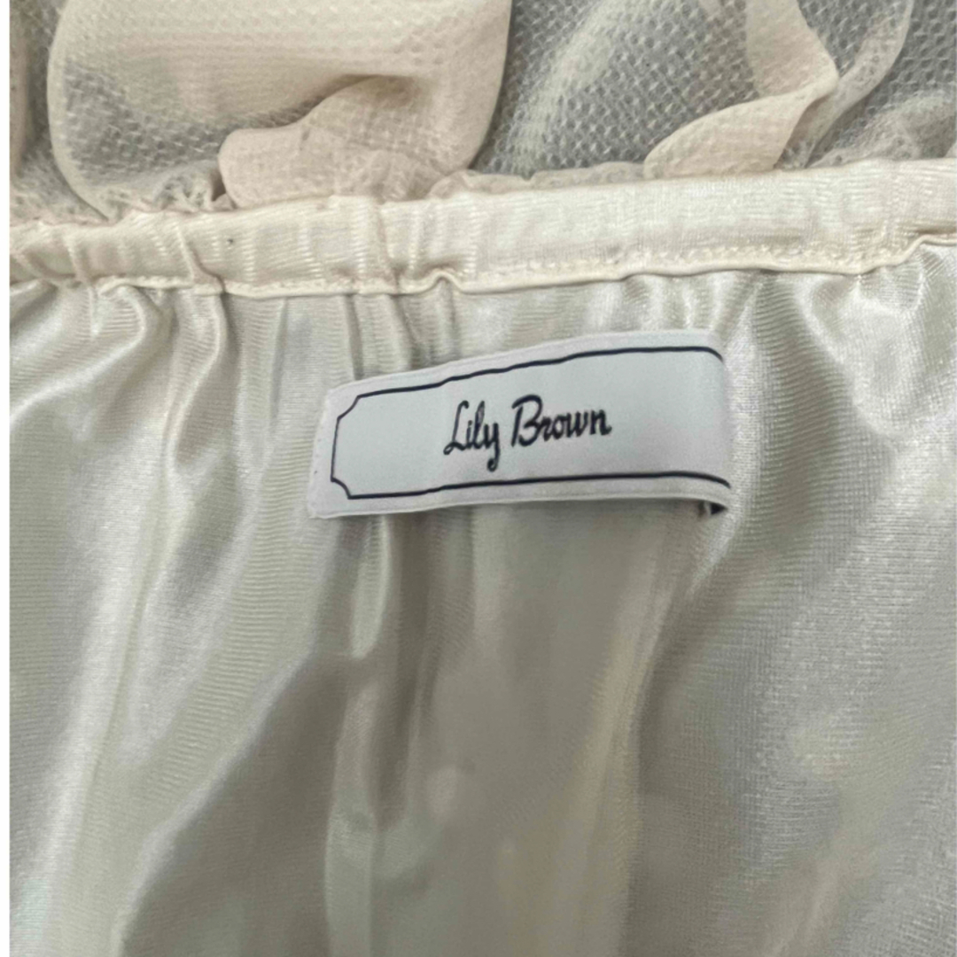 Lily Brown(リリーブラウン)のLilyBrown   ドット柄オフショルワイドコンビネゾン レディースのパンツ(オールインワン)の商品写真