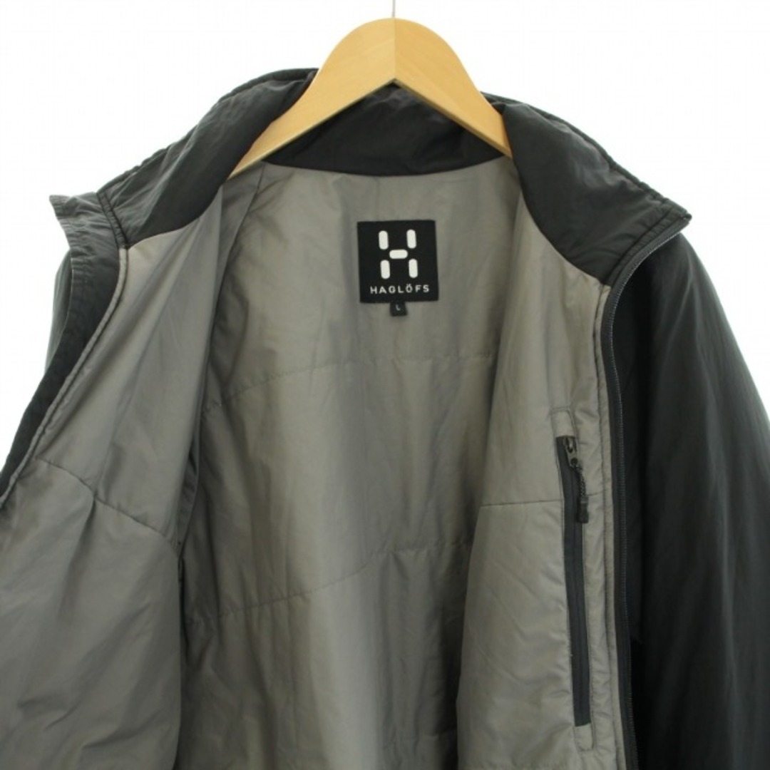 Haglofs(ホグロフス)のHAGLOFS BARRIER HOOD 中綿ジャケット ブルゾン L 黒 メンズのジャケット/アウター(ブルゾン)の商品写真