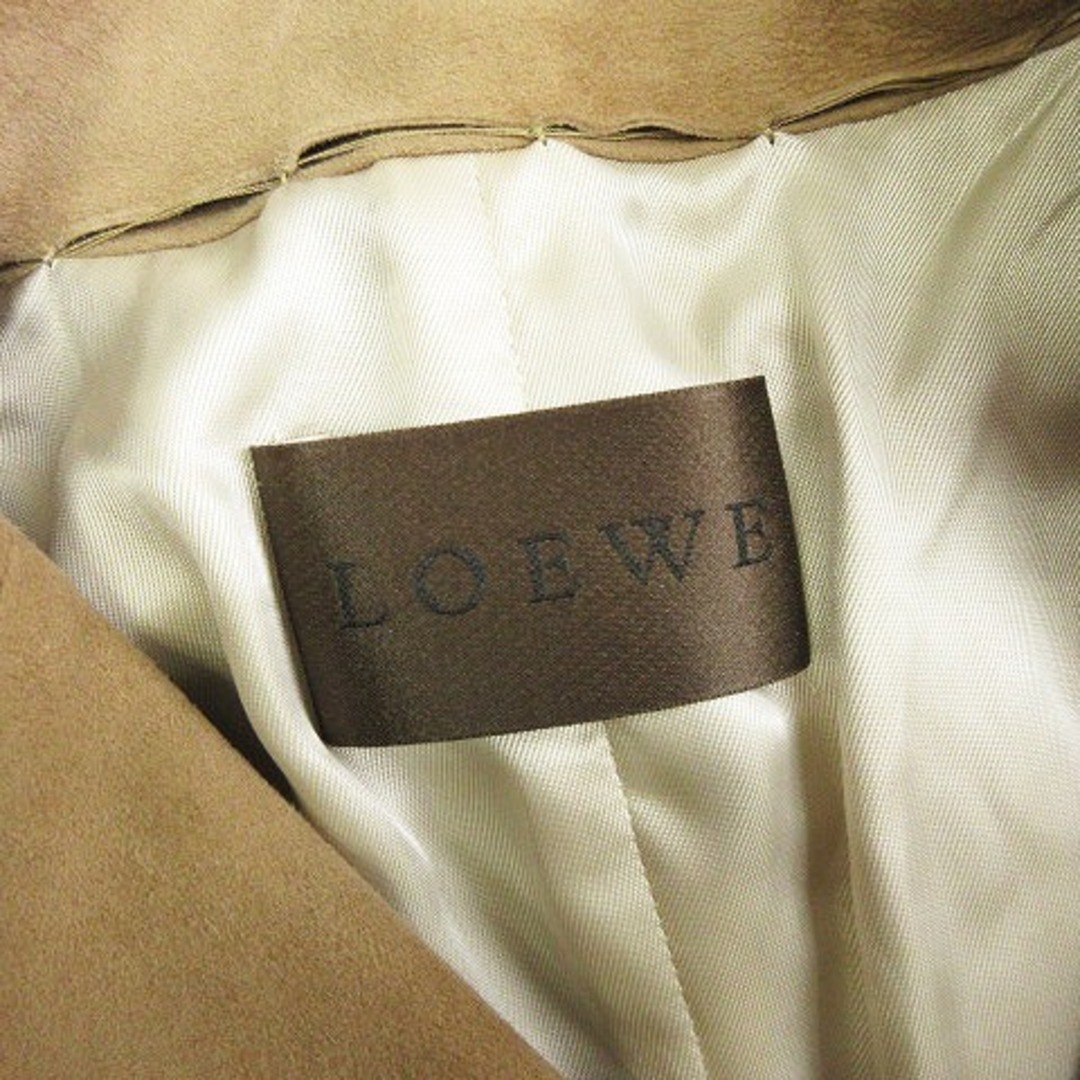 LOEWE(ロエベ)のロエベ テーラードジャケット シングル 比翼 ラム 無地 茶 38 ■SM1 レディースのジャケット/アウター(その他)の商品写真