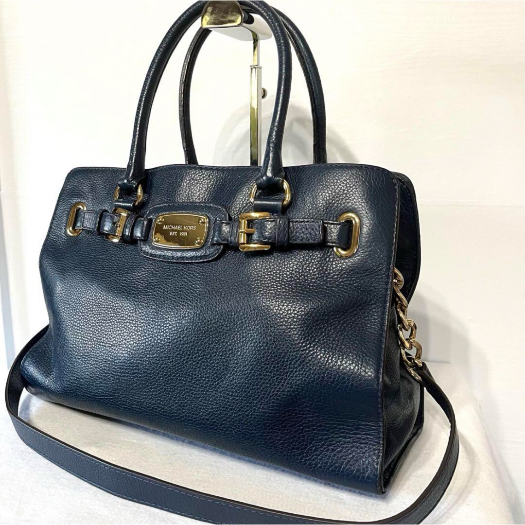 Michael Kors(マイケルコース)のマイケルコース　2way  バッグ　ショルダー　ネイビー　通勤　通学 レディースのバッグ(トートバッグ)の商品写真