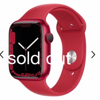 アップルウォッチ(Apple Watch)の新品Apple Watch Series7GPSセルラー45mmアルミ赤RED(腕時計(デジタル))