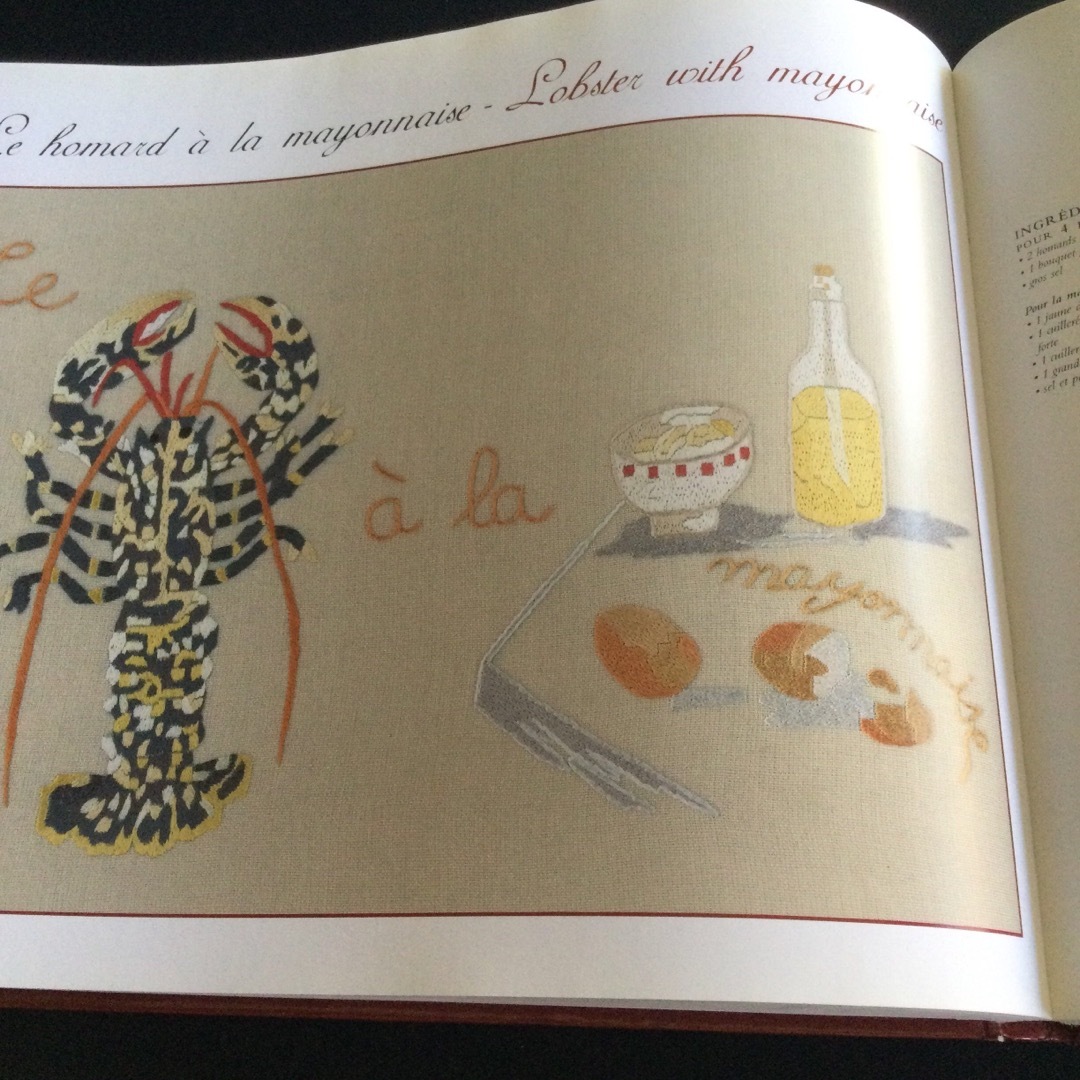 刺繍　図案集　洋書　レシピ 洋書　英語　フランス語　刺しゅう　料理　食材　食べ物 エンタメ/ホビーの本(洋書)の商品写真