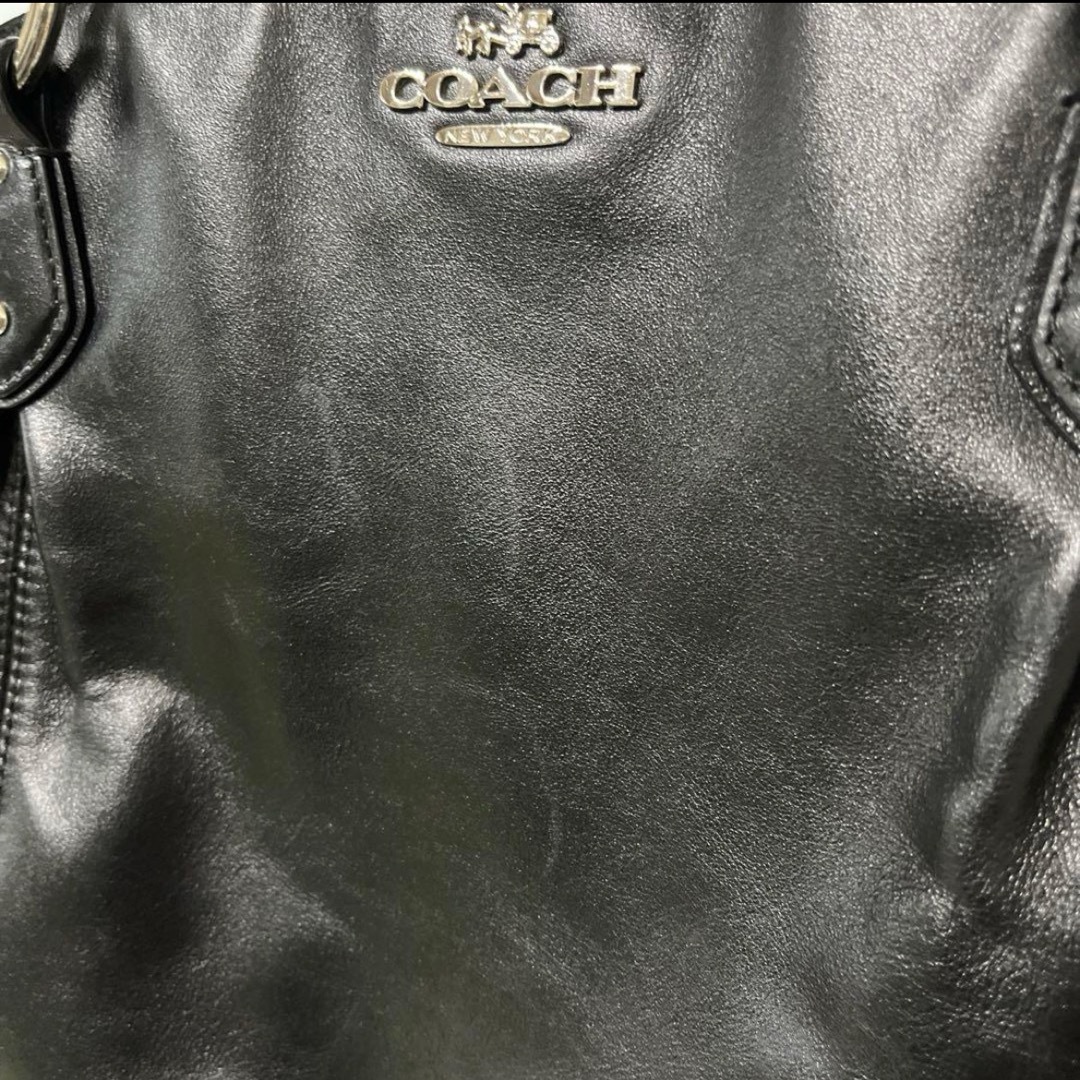 COACH(コーチ)のCOACH  コーチ　2way  ショルダーバッグ  ハンド　肩掛け　レザー　黒 レディースのバッグ(トートバッグ)の商品写真