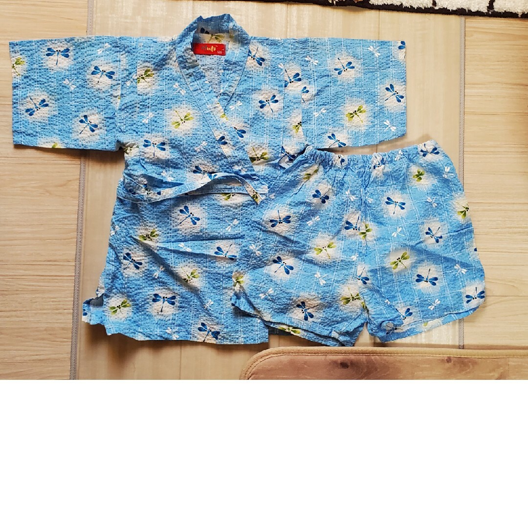 トンボ柄甚平　120センチ キッズ/ベビー/マタニティのキッズ服男の子用(90cm~)(甚平/浴衣)の商品写真