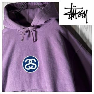 ステューシー(STUSSY)の【レアカラー L】ステューシー SSリンク スウェット パーカー 紫(パーカー)