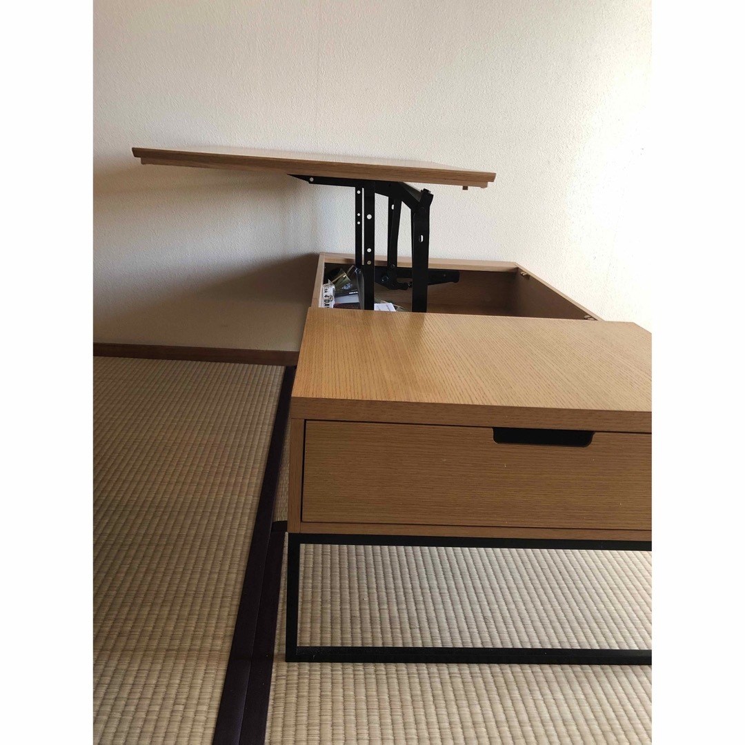 昇降テーブル インテリア/住まい/日用品の机/テーブル(ローテーブル)の商品写真