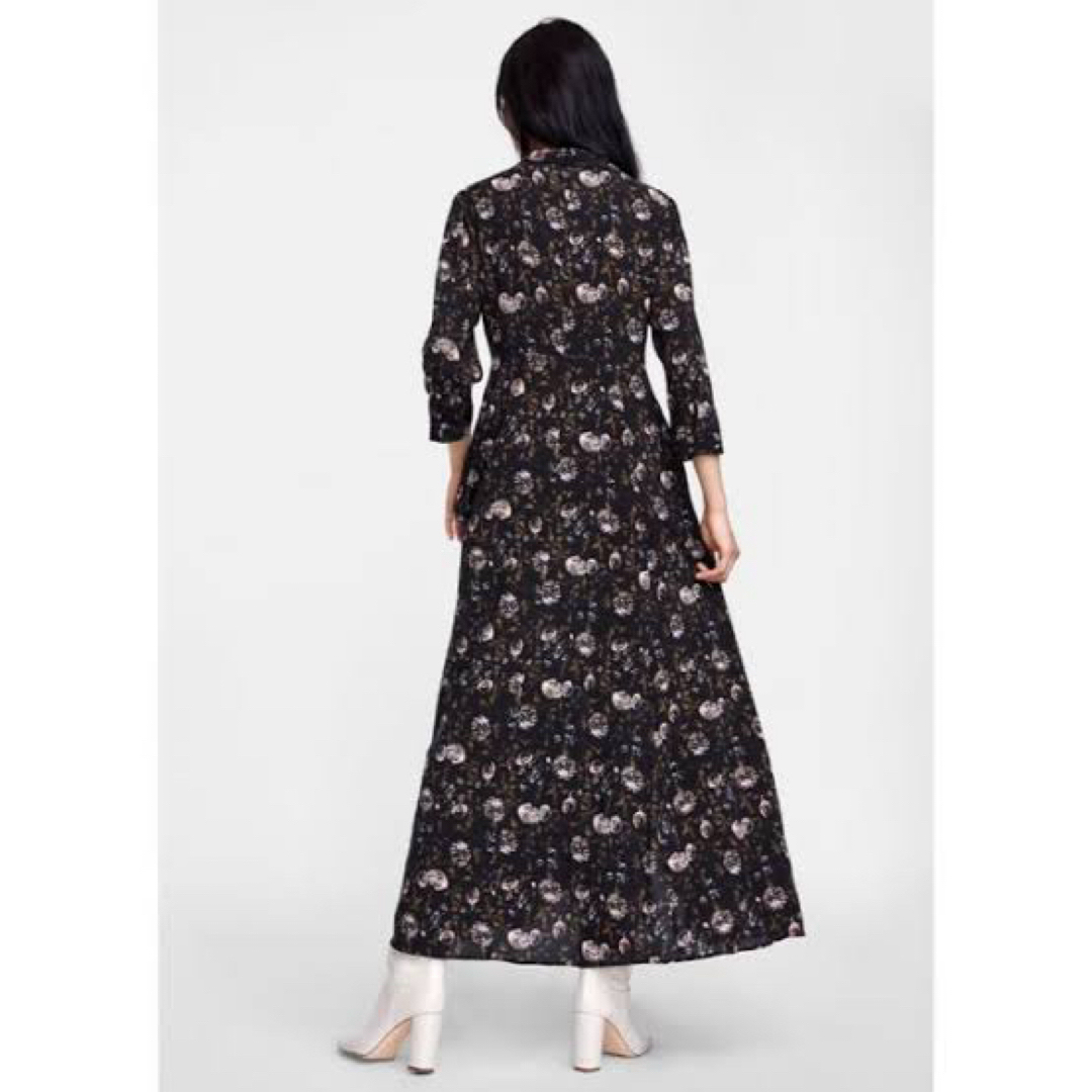 ZARA - 美品 ZARA ザラ ロングワンピース ワンピース 花柄 黒 ZARA - 美品 ZARA ザラ ロングワンピース ワンピース 花柄 黒
