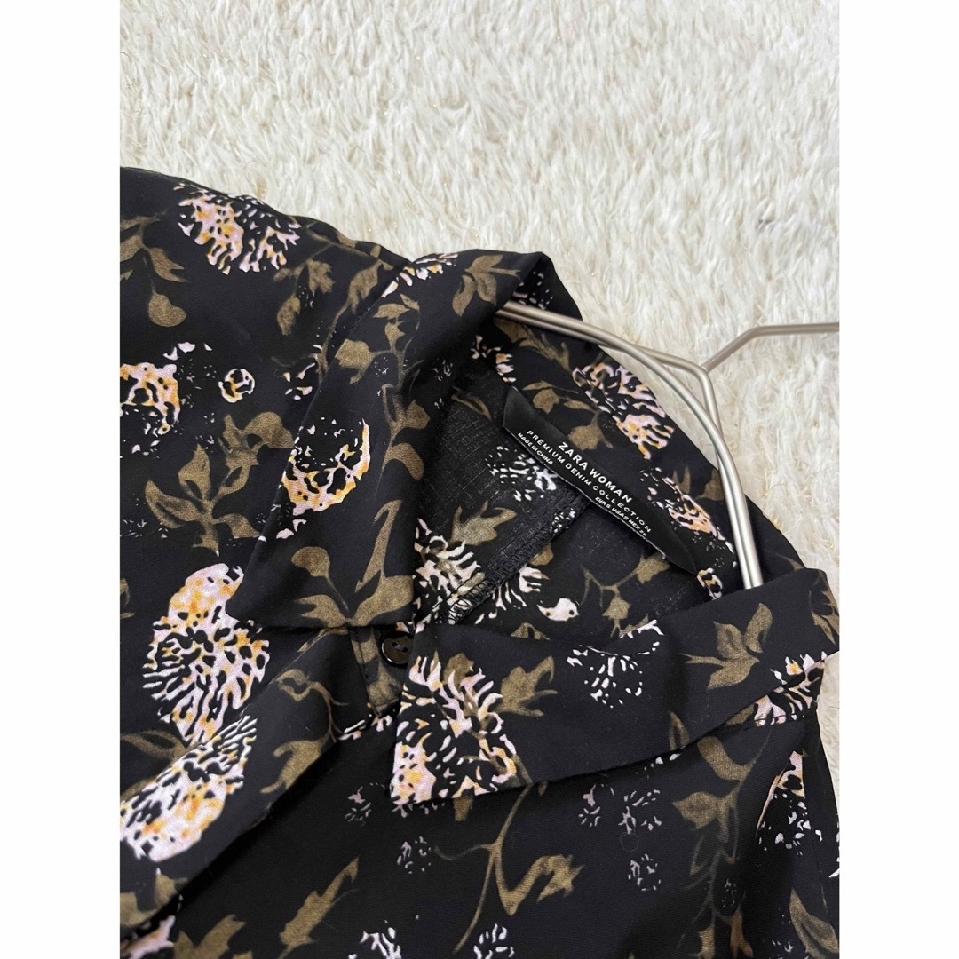 ZARA - 美品 ZARA ザラ ロングワンピース ワンピース 花柄 黒 ZARA - 美品 ZARA ザラ ロングワンピース ワンピース 花柄 黒