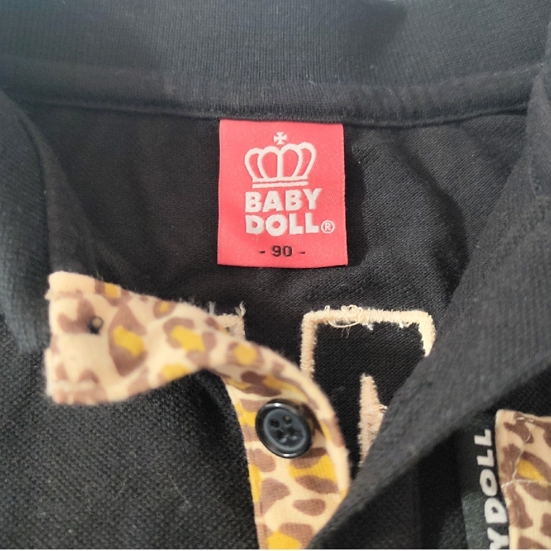 BABYDOLL(ベビードール)のBABYDOLL　ポロシャツ　黒　白セット キッズ/ベビー/マタニティのキッズ服男の子用(90cm~)(Tシャツ/カットソー)の商品写真
