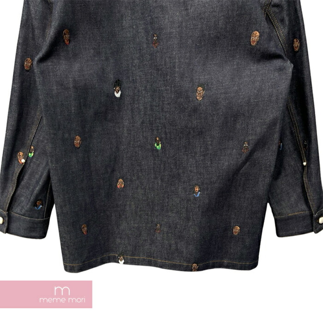 LOUIS VUITTON(ルイヴィトン)のLOUIS VUITTON 2024SS Embroidered Denim Over Shirt 1AFHVC ルイヴィトン エンブロイダード デニムオーバーシャツ ウォッシュデニム ヘンリーテイラー LVイニシャル インディゴ サイズ44 【240217】【中古-A】【me04】 メンズのジャケット/アウター(その他)の商品写真