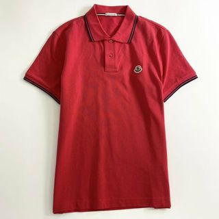 モンクレール(MONCLER)の7e19-9 タグ付☆MONCLER モンクレール ロゴワッペンポロシャツ サイズS レッド MAGLIA POLO MANICA C マリアポロマニカ メンズ 半袖 春夏(シャツ)