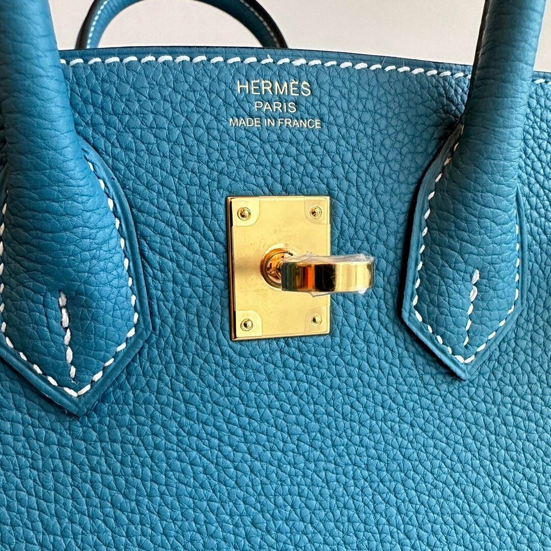 Hermes(エルメス)の新品 HERMES エルメス Birkin25 バーキン25 Blue Jean ブルージーン B刻 GHW ゴールド金具 レディースのバッグ(ハンドバッグ)の商品写真