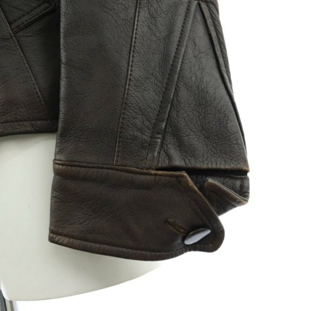 ハバーサック ディアスキンレザージャケット ライダース ブルゾン 鹿革 レディースのジャケット/アウター(ライダースジャケット)の商品写真