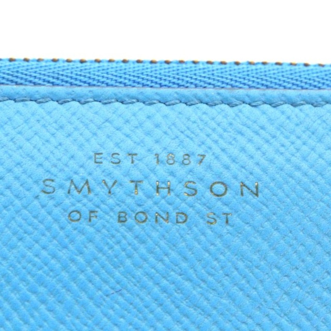 Smythson(スマイソン)のスマイソン Panama レザー4カードコインパース コインケース ナイルブルー レディースのファッション小物(コインケース)の商品写真