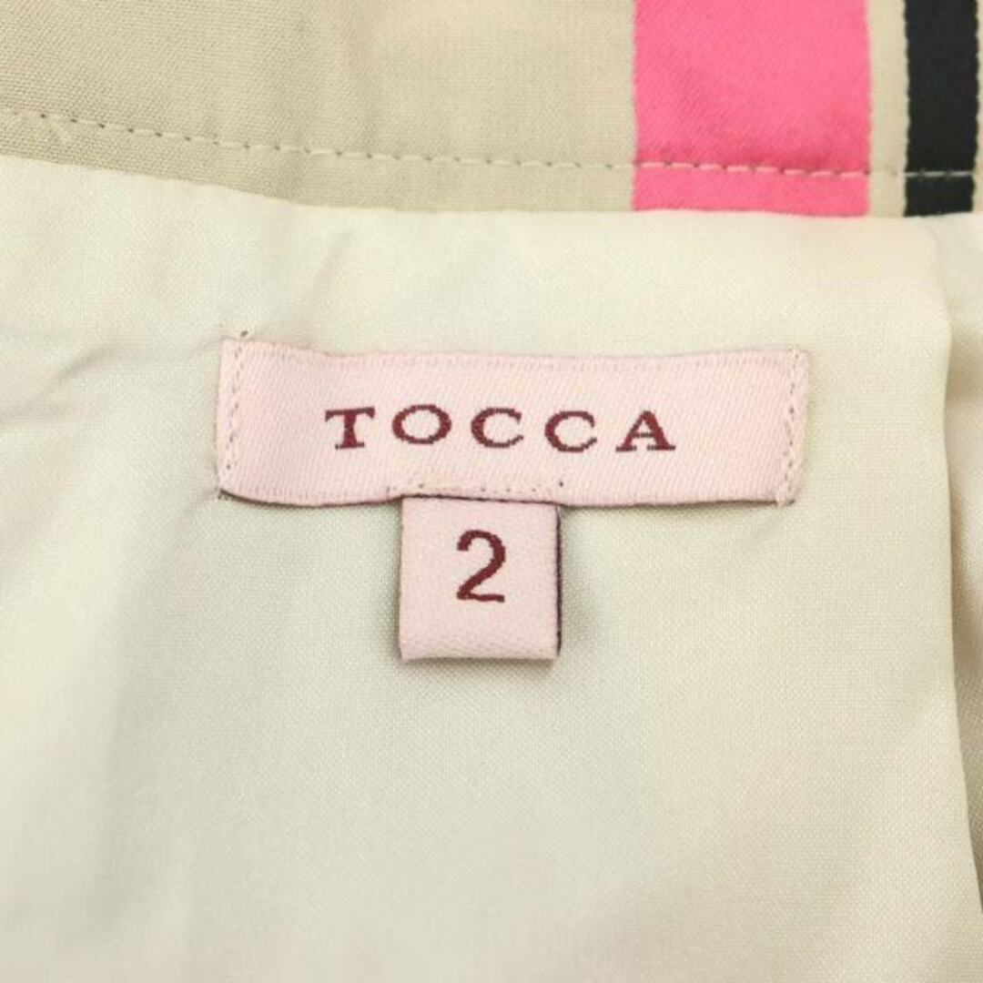 TOCCA(トッカ)のトッカ TOCCA ギャザースカート ひざ丈 チェック 2 S ベージュ レディースのスカート(ひざ丈スカート)の商品写真