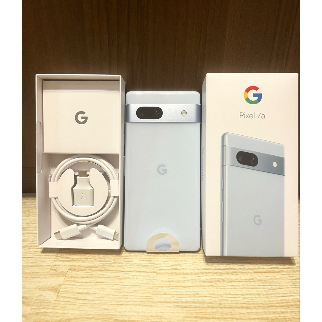 Google Pixel(グーグルピクセル)のGoogle Pixel 7a  128GB Sea SIMフリー　新品未使用 スマホ/家電/カメラのスマートフォン/携帯電話(スマートフォン本体)の商品写真