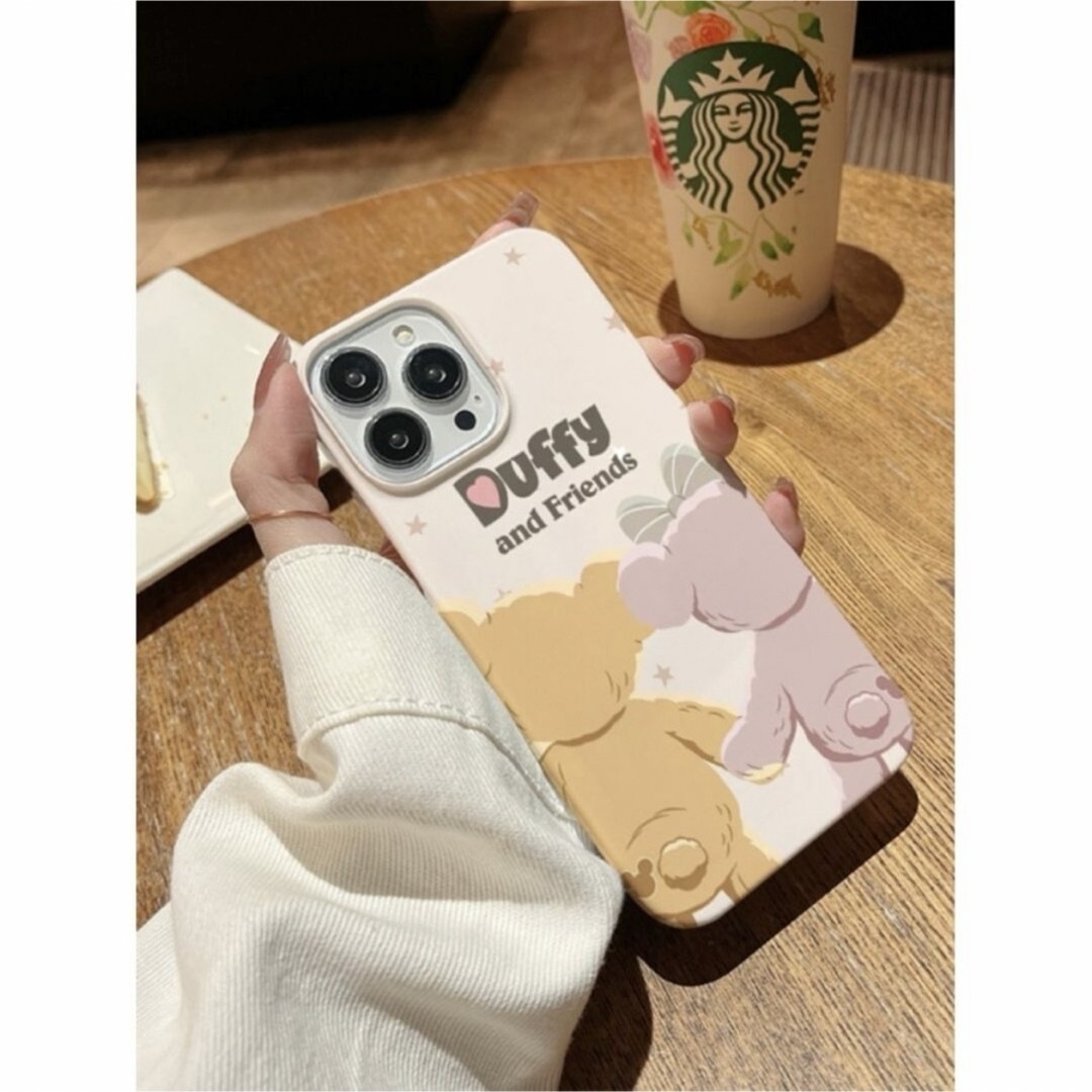 iPhoneケース　ダッフィー＆シェリーメイ　シルエット　かわいい スマホ/家電/カメラのスマホアクセサリー(iPhoneケース)の商品写真