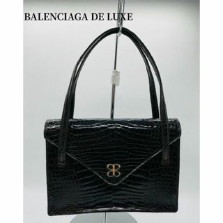 バレンシアガ(Balenciaga)の【BALENCIAGA DE LUXE】ワニ革ハンドバッグ　ヴィンテージ　G金具(ハンドバッグ)