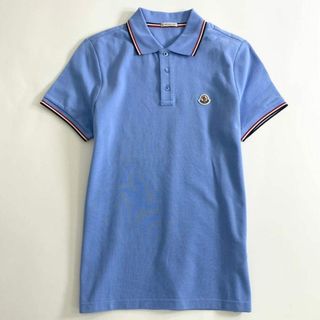 モンクレール(MONCLER)の7e19-8 タグ付☆MONCLER モンクレール ロゴワッペンポロシャツ サイズS ブルー MAGLIA POLO MANICA C マリアポロマニカ メンズ 半袖 春夏(シャツ)