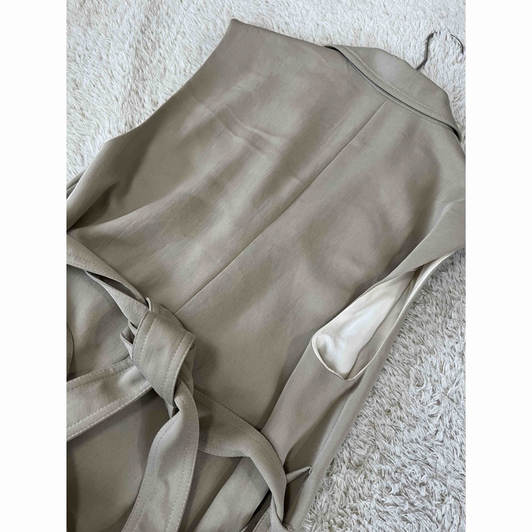 ZARA - 美品 ZARA ザラ ロング ジレ ベスト ロングジレ ベージュ ZARA - 美品 ZARA ザラ ロング ジレ ベスト ロングジレ ベージュ