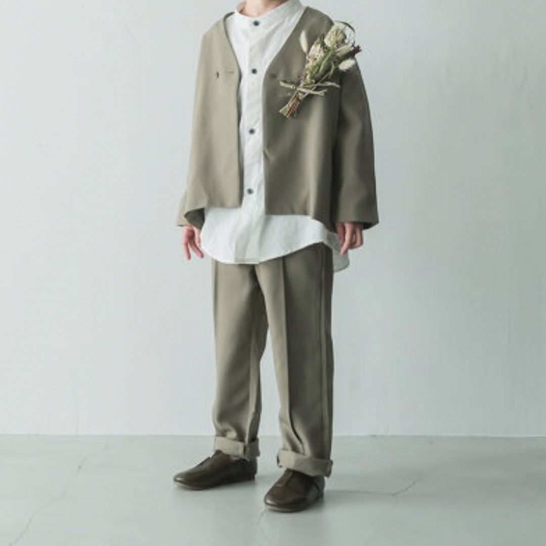 riziere(リジェール)のリジェール ノーカラージャケットセットアップ 120cm キッズ/ベビー/マタニティのキッズ服男の子用(90cm~)(ドレス/フォーマル)の商品写真