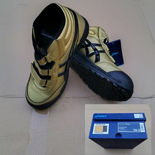 アシックス(asics)のアシックス 安全靴 WINJOB CP302 リッチゴールド ブラック(スニーカー)