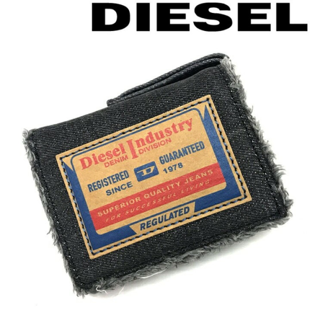 DIESEL(ディーゼル)のDIESEL ディーゼル 折り財布 ブラック ※現在発送まで約7〜9日前後 メンズのファッション小物(折り財布)の商品写真