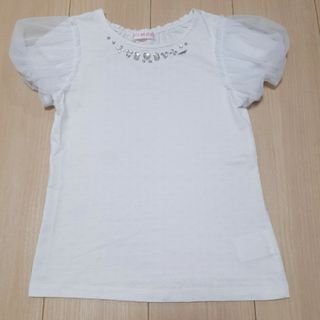 メゾピアノ(mezzo piano)の美品 メゾピアノ ビジュー トップス(Tシャツ/カットソー)