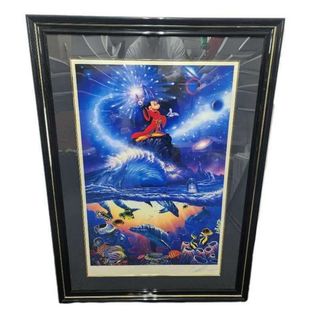 クリスチャン ラッセン Sorcerer of the Seas ソーサラー オブ ザ シーズ 保管品 絵画 ディズニー ミッキーマウス コレクション 32402K163(絵画額縁)