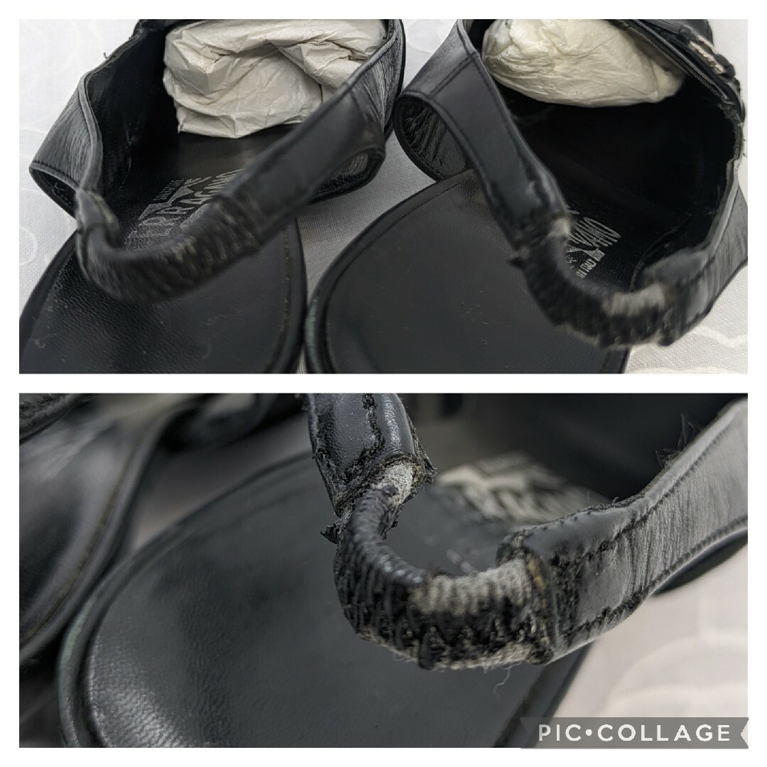 Salvatore Ferragamo(サルヴァトーレフェラガモ)の美品　Ferragamo　フェラガモ　パンプス　ブラック　6サイズ　23.5セン レディースの靴/シューズ(ハイヒール/パンプス)の商品写真