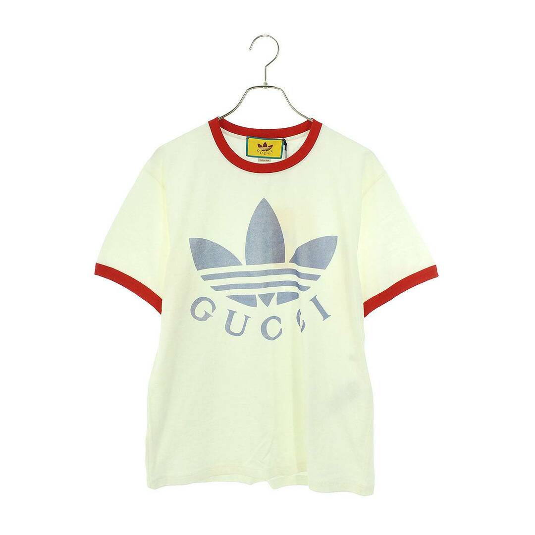 Gucci(グッチ)のグッチ ×アディダス adidas  22SS  LOGO PRINTED TEE S/S 702612 XJEB1 ダブルネームロゴTシャツ メンズ S メンズのトップス(Tシャツ/カットソー(半袖/袖なし))の商品写真