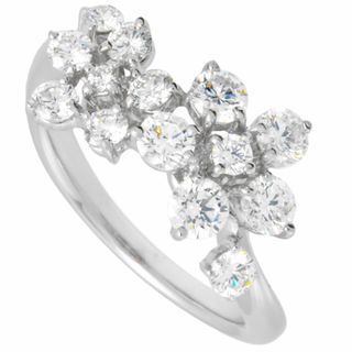 タサキ(TASAKI)のタサキ TASAKI リング 指輪  ダイヤモンド 0.83ct 約11号 K18WG  フラワー レディース【中古】(リング(指輪))