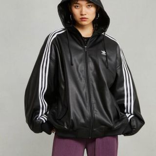 Originals（adidas） - ADILENIUM オーバーサイズ フェイクレザージャケット　Mサイズ