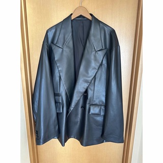 シュタイン(stein)のstein fake leather double brested jacket(レザージャケット)