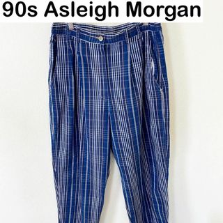 ヴィンテージ(VINTAGE)の90s Asleigh Morgan チェック　スラックス　古着　ヴィンテージ(ワークパンツ/カーゴパンツ)