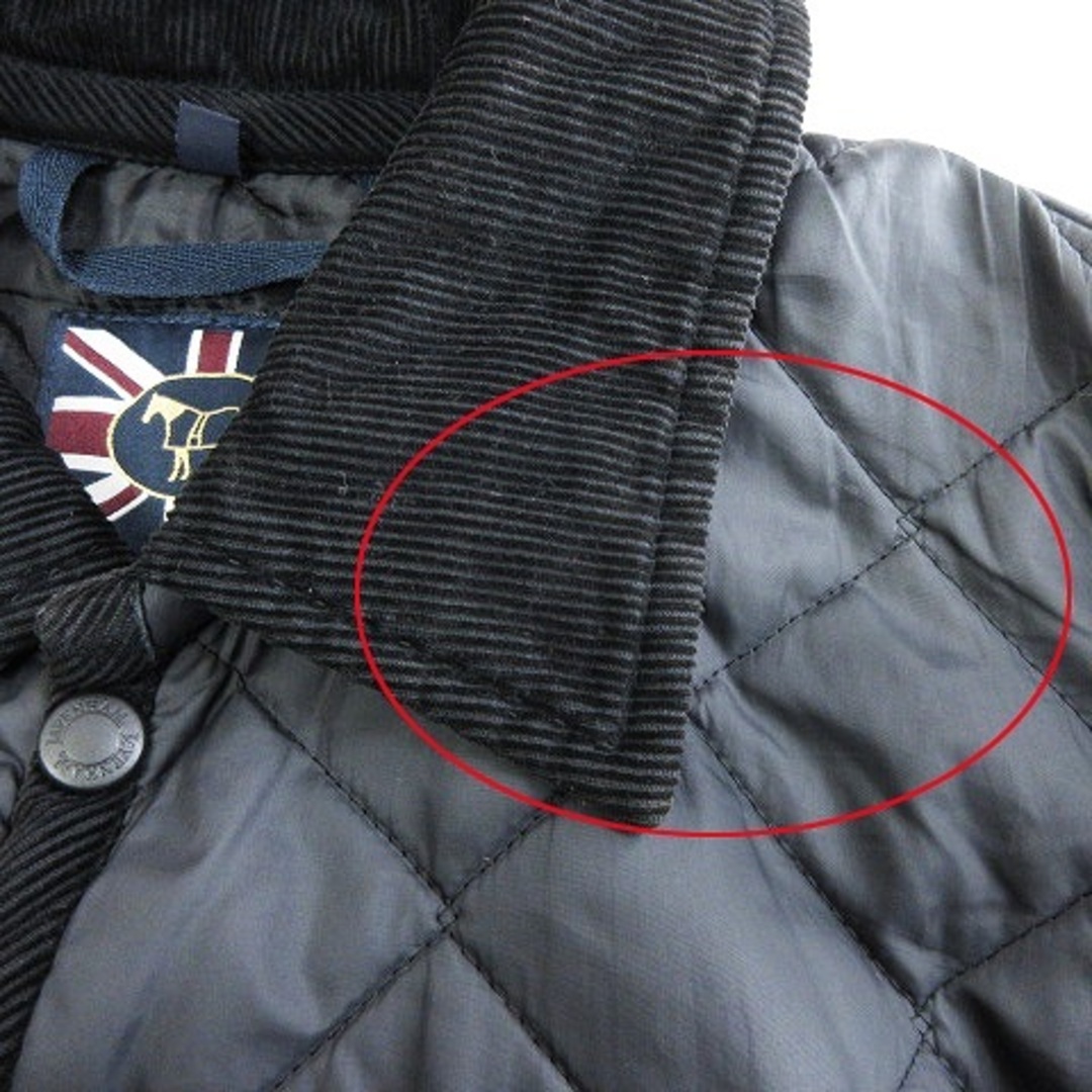 LAVENHAM(ラベンハム)のラベンハム キルティングジャケット ステンカラー 黒 34 XS位 ■GY31 メンズのジャケット/アウター(ブルゾン)の商品写真