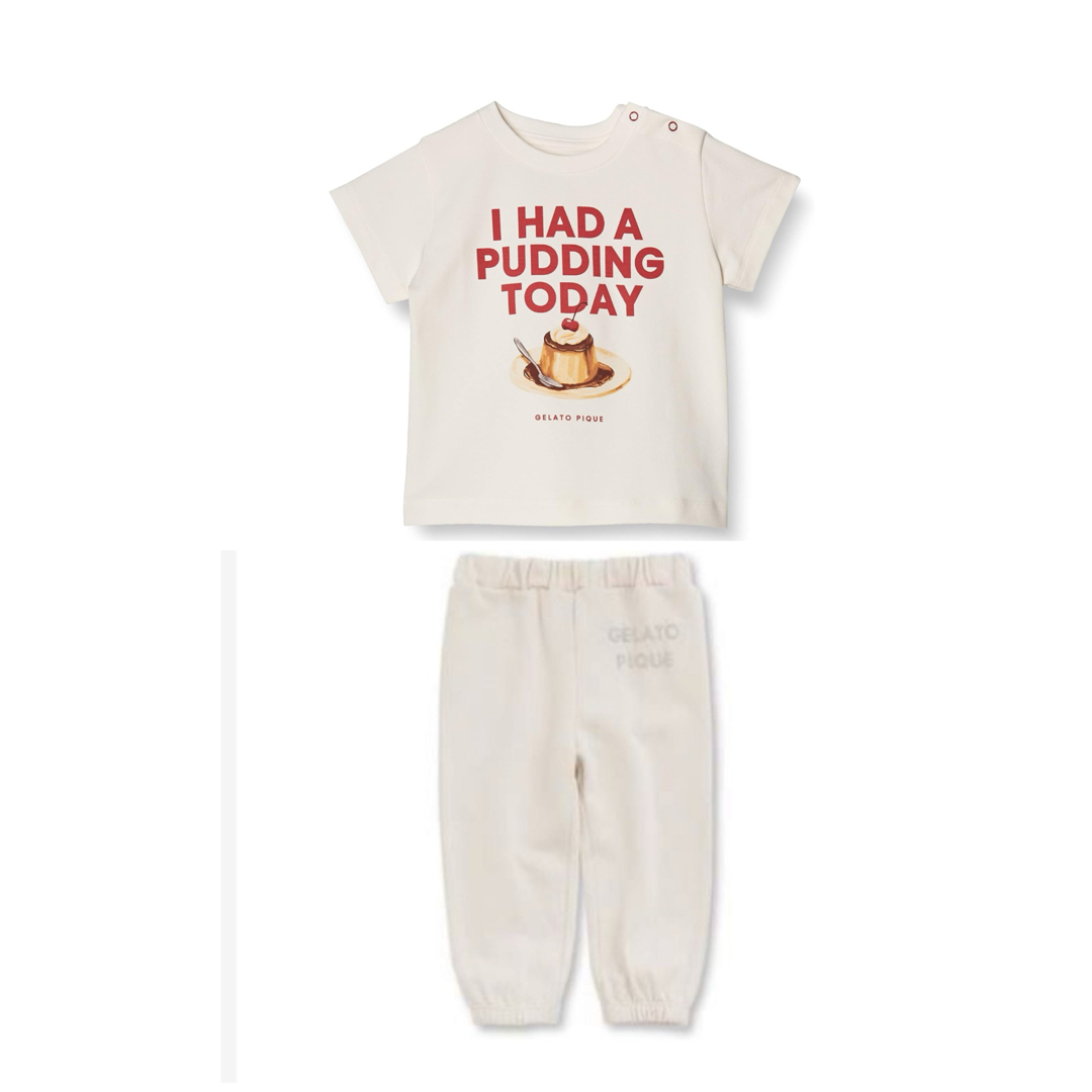 gelato pique - ジェラートピケ プリンTシャツ & 裏毛ロング gelato pique - ジェラートピケ プリンTシャツ & 裏毛ロング