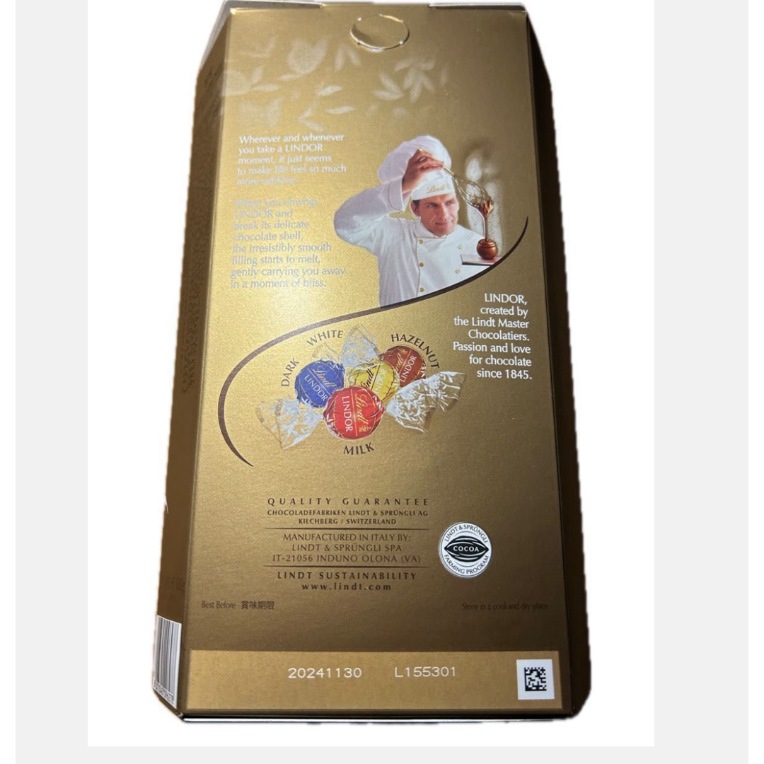 Lindt(リンツ)のLINDOR リンドール チョコ 20個　Costco  Lindt ゴールド 食品/飲料/酒の食品(菓子/デザート)の商品写真