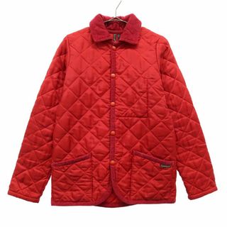 ラベンハム(LAVENHAM)のラベンハム ロゴタグ キルティング 中綿ジャケット 34 レッド LAVENHAM レディース 古着 【240218】(ダウンジャケット)