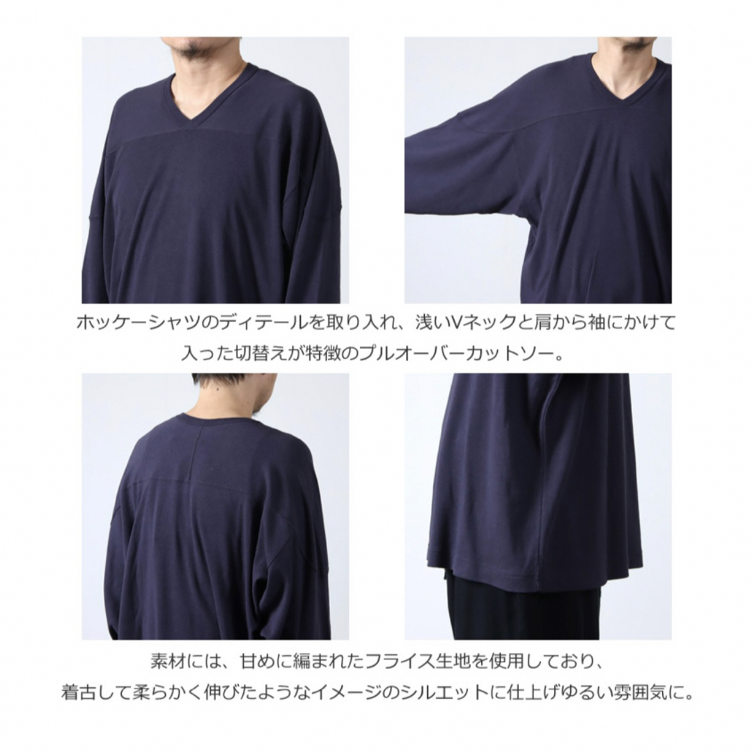 COMOLI(コモリ)の【新品未使用】COMOLI コットンフライス ホッケーシャツ size 2 メンズのトップス(Tシャツ/カットソー(七分/長袖))の商品写真