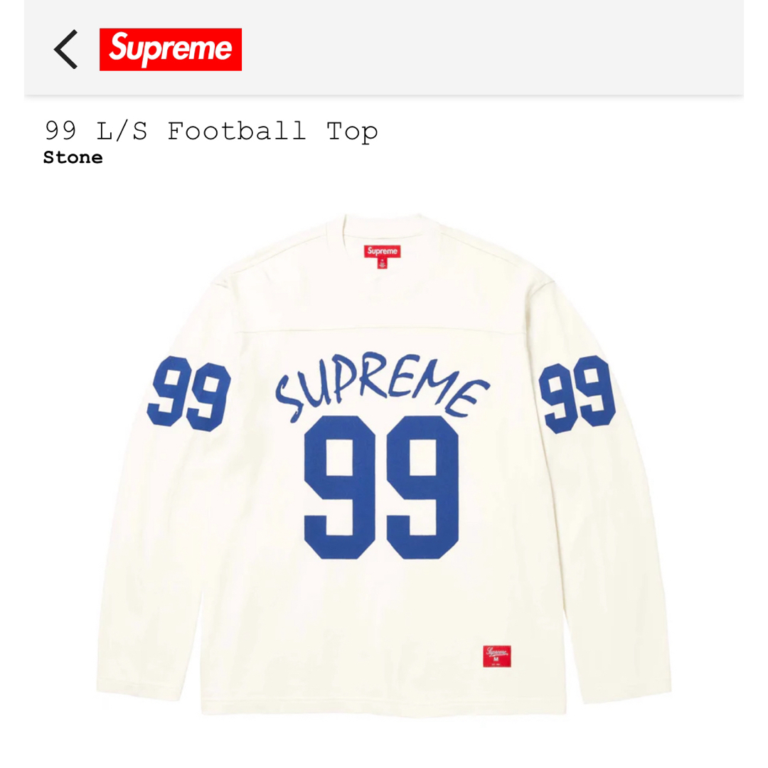 Supreme(シュプリーム)の専用 Supreme 99 L/S Football Top Stone L メンズのトップス(Tシャツ/カットソー(七分/長袖))の商品写真
