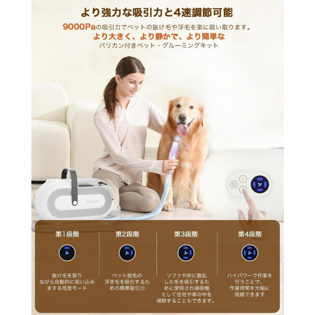 ペット用バリカン 掃除機 セット 犬 猫 ペット グルーミング 大容量 掃除機 その他のペット用品(犬)の商品写真